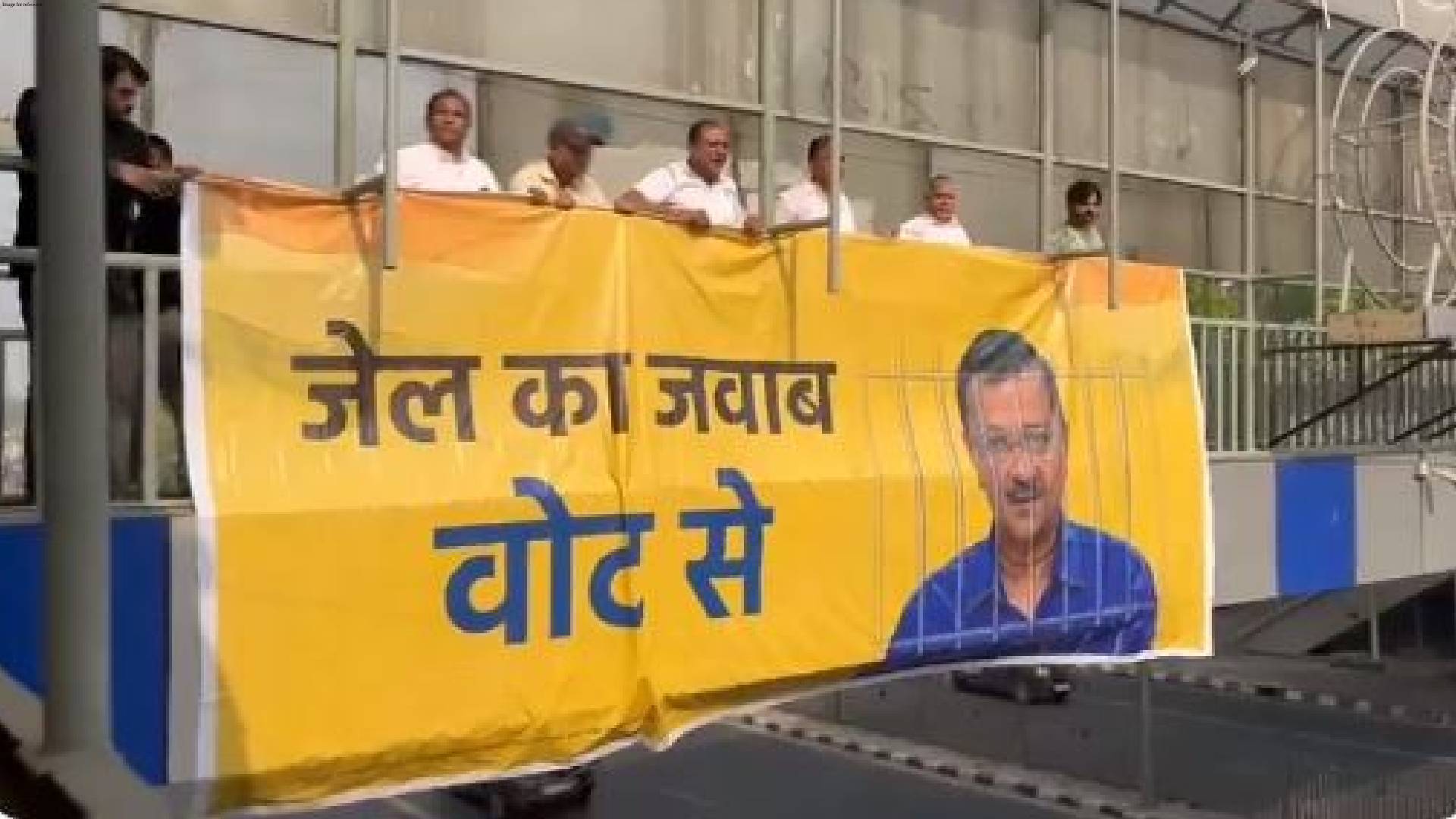 Delhi: AAP workers stage protest at ITO over Arvind Kejriwal's arrest